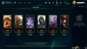 Conta LOL Unraked  LUX Elementalista + skins - League of Legends