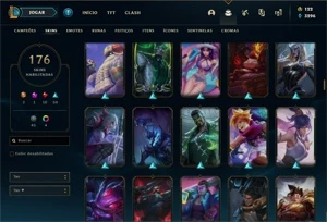 Conta LOL e Valorant diamante com muitas skins e bom mmr