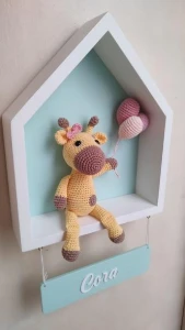 Enfeite de Porta Maternidade Girafa - Artesanato e Personalizados