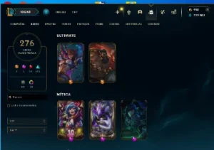 lol account 276 skins, emerald, all charecters 13 years - League of Legends