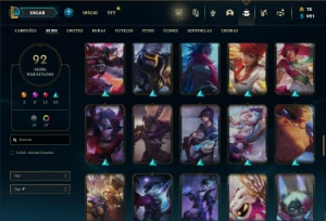 Esmeralda 3 com 81 Champs e 92 Skins ( MAIN ADC ) - League of Legends LOL