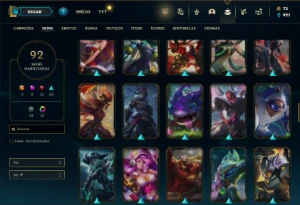 Esmeralda 3 com 81 Champs e 92 Skins ( MAIN ADC ) - League of Legends LOL