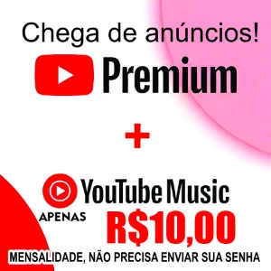 YOUTUBE PREMIUM - 30 dias com renovação - Assinaturas e Premium