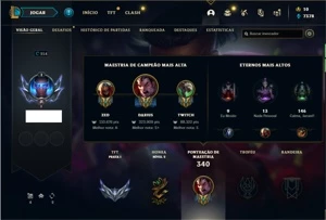 Conta prata 4 com 95 champs e 86 skins - League of Legends LOL