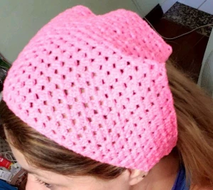 Bandana / Lenço para Cabeça em Crochê - Artesanato e Personalizados