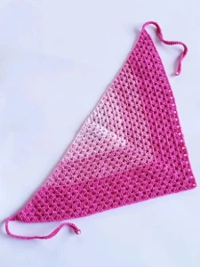 Bandana / Lenço para Cabeça em Crochê - Artesanato e Personalizados