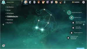 Genshin Impact Ar58 com 36 personagens