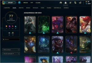 Conta de lol gold 4, 77 skins nível 312 - League of Legends