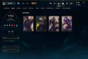Bronze 3 com TODOS os Champs e 194 Skins ( MID / JG / ADC ) - League of Legends LOL