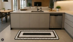 Passadeira de cozinha Jade - 120x50cm - Artesanato e Personalizados