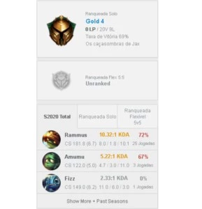CONTA LOL - OURO 4 (37k E.A / 70% WR / EMAIL N VERIF) - League of Legends