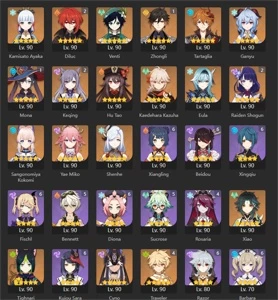 Conta LATE GAME com varias assinatura e MUITO Personagem UP - Genshin Impact