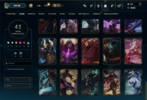 Esmeralda 4 com 135 Champs e 43 Skins +2 Prestigios - League of Legends LOL
