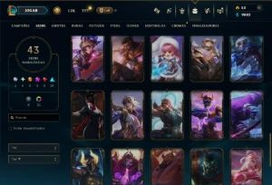 Esmeralda 4 com 135 Champs e 43 Skins +2 Prestigios - League of Legends LOL