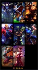 CONTA LEAGUE OF LEGENDS PRATA COM BORDINHA E SKIN LOL