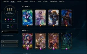 Conta League of Legends 633 skins LOL