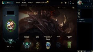CONTA LEAGUE OF LEGENDS PLAT 4 - 104 CHAMPS E 47 SKINS LOL