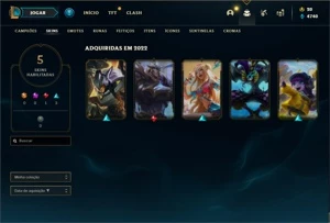 Conta Prata 2 com 26 Champs e 5 Skins + 4 Espolios - League of Legends LOL