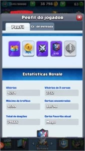 Vendo conta Clash Royale NV 12, 5 decks tops, montados.