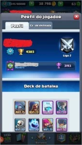 Vendo conta Clash Royale NV 12, 5 decks tops, montados.