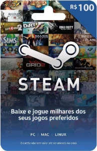 Código de Regate Steam Card - R$100,00 - Gift Cards