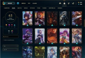Conta Unranked com 106 Champs e 63 Skins - League of Legends LOL