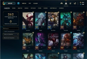 Conta Unranked com 106 Champs e 63 Skins - League of Legends LOL