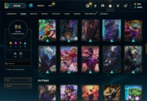 Conta Platina 4 com 140 Champs e 86 Skins ( MAIN ADC ) - League of Legends LOL