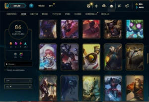 Conta Platina 4 com 140 Champs e 86 Skins ( MAIN ADC ) - League of Legends LOL