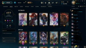 Conta Lol 16 Skins Miticas e atualmente 500 Skins  - League of Legends