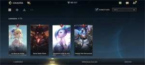 WILD RIFT 62 SKINS+1890 WCs; 14K PONTOS DE COLECIONADORES; - League of Legends LOL