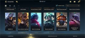 WILD RIFT 62 SKINS+1890 WCs; 14K PONTOS DE COLECIONADORES; - League of Legends LOL
