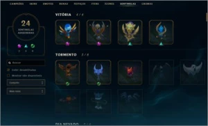 Conta lol atual plat 4 borda de diamante +100 skins - League of Legends