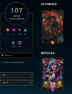 Conta do LoL MMR alto unranked - League of Legends