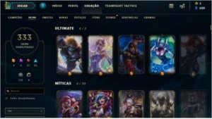 Conta LoL 330+ Skins (Vitoriosa, Prestégio e Hextec) - League of Legends