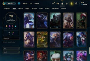 Conta diamante 4 com 110 Champs e 79 Skins - League of Legends LOL