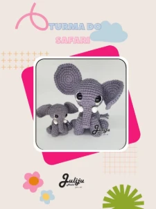Animal Safari em Amigurumi 14 cm - Artesanato e Personalizados