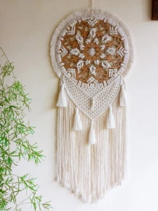 Mandala em Macramê Feita à Mão