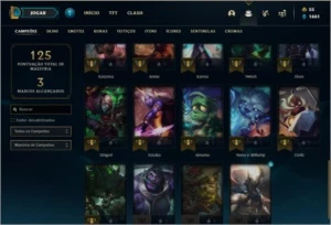 Conta prata 4 com 17 skins e 34 champs ( 160k de riven ) - League of Legends LOL