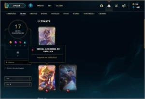 Conta prata 4 com 17 skins e 34 champs ( 160k de riven ) - League of Legends LOL