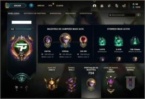 Conta ouro 4 com TODOS os champs e 292 skins (2 prestigios) - League of Legends LOL