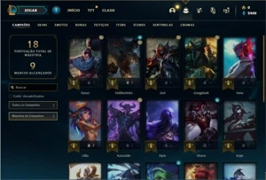 Conta ouro 2 com 24 Champs e 1 Skin + 7 Espolios - League of Legends LOL