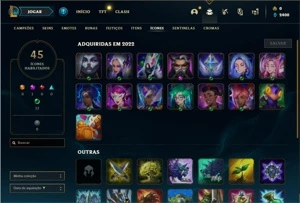 Conta ouro 2 com 24 Champs e 1 Skin + 7 Espolios - League of Legends LOL