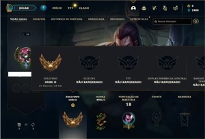 Conta ouro 2 com 24 Champs e 1 Skin + 7 Espolios - League of Legends LOL