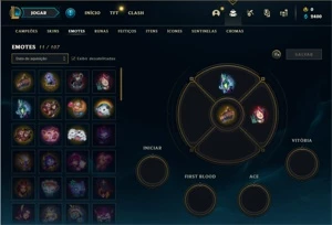 Conta ouro 2 com 24 Champs e 1 Skin + 7 Espolios - League of Legends LOL