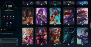 CONTA LOL - LVL 222 - 99 Champions - 100 Skins - FULL ACESSO - League of Legends