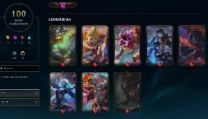 CONTA LOL - LVL 222 - 99 Champions - 100 Skins - FULL ACESSO - League of Legends