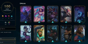 CONTA LOL - LVL 222 - 99 Champions - 100 Skins - FULL ACESSO - League of Legends