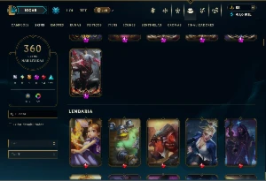 Esmeralda 4 com TODOS os Champs e 360 Skins ( Nivel 955 ) - League of Legends LOL