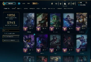 Esmeralda 4 com TODOS os Champs e 360 Skins ( Nivel 955 ) - League of Legends LOL